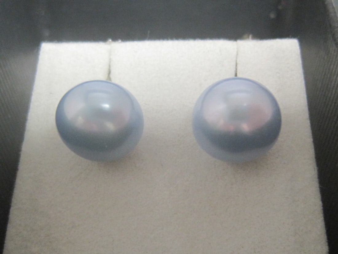 Blue Honora Pearl Stud Earrings - 2