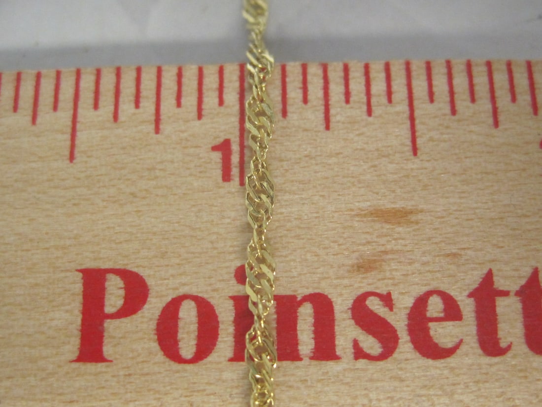 14k Gold Frog Pendant on 24" 14k Gold Rope Chain - 8