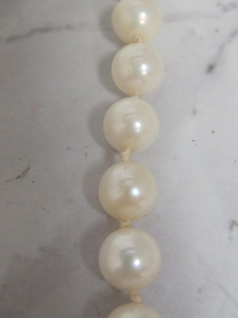16" Pearl Necklace with 14k Gold Clasp - 2