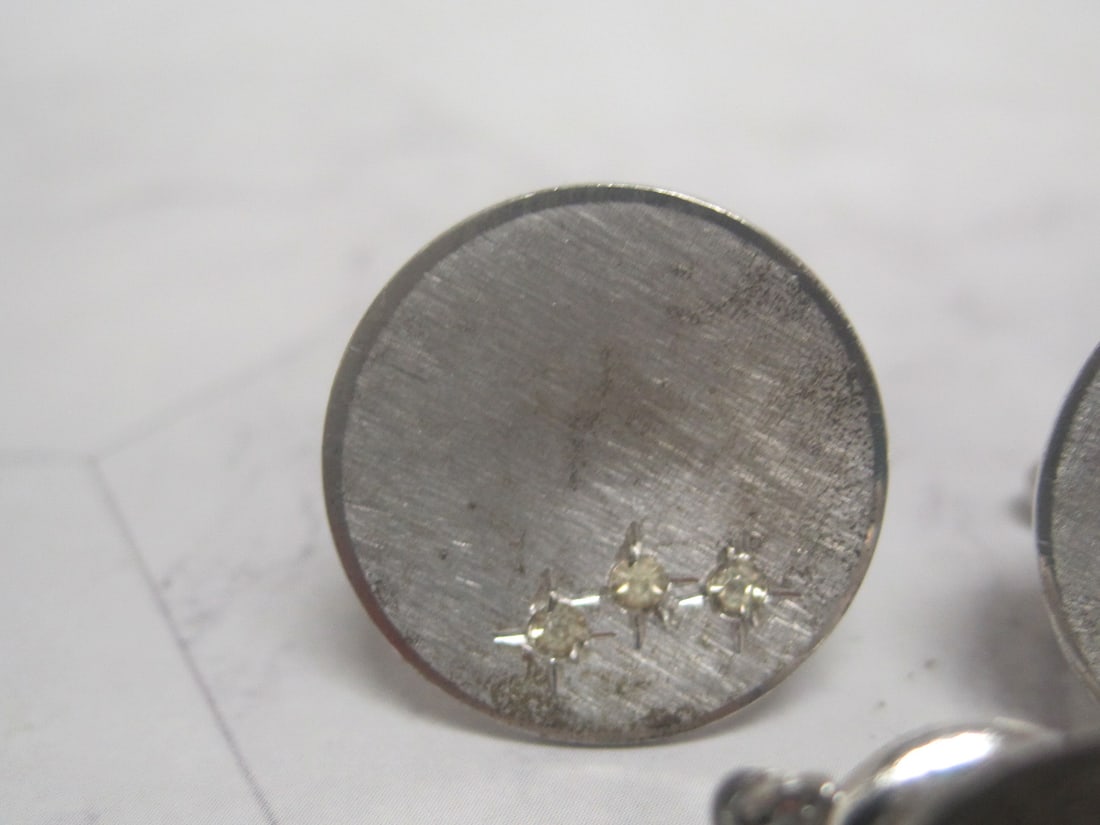 Sterling Silver Cuff Links & Tie Tack - 2