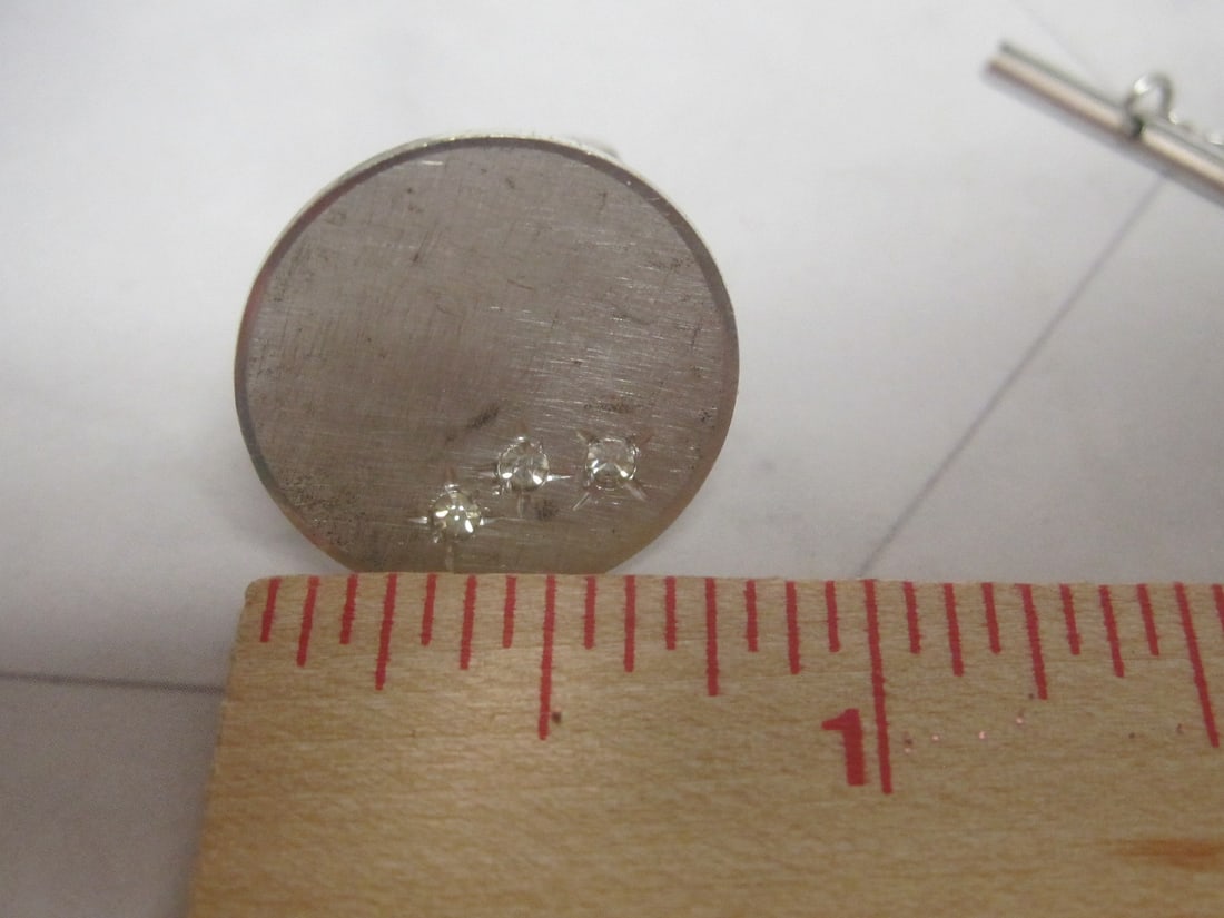 Sterling Silver Cuff Links & Tie Tack - 4