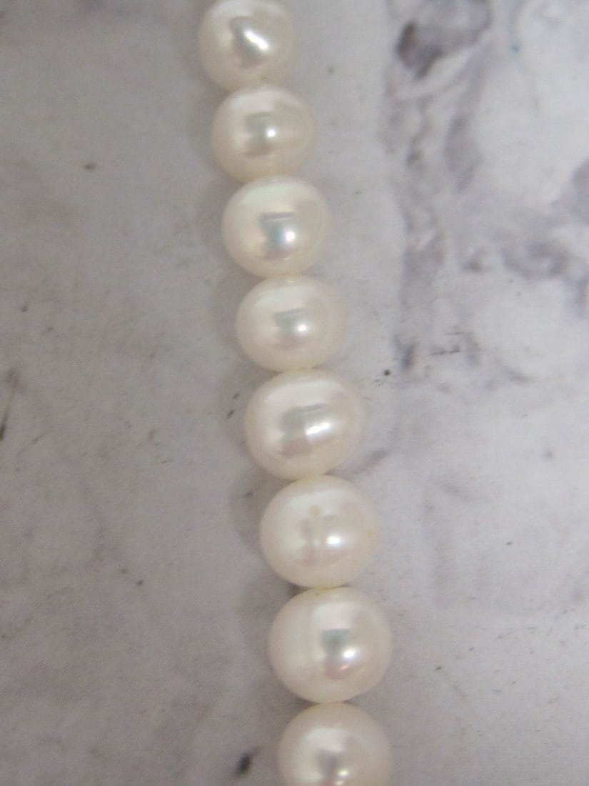 18" Pearl Necklace with 14k Gold Clasp - 2