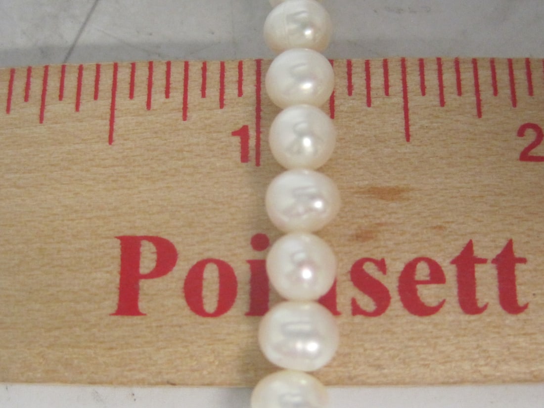 18" Pearl Necklace with 14k Gold Clasp - 4