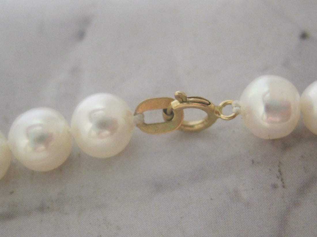 7" Pearl Bracelet with 14k Gold Clasp - 3