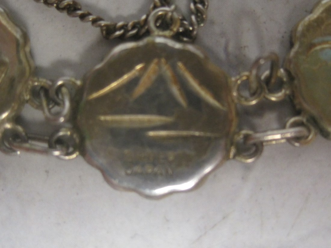 8" Antique Japanese Silver Damascene Komai Bracelet - 5