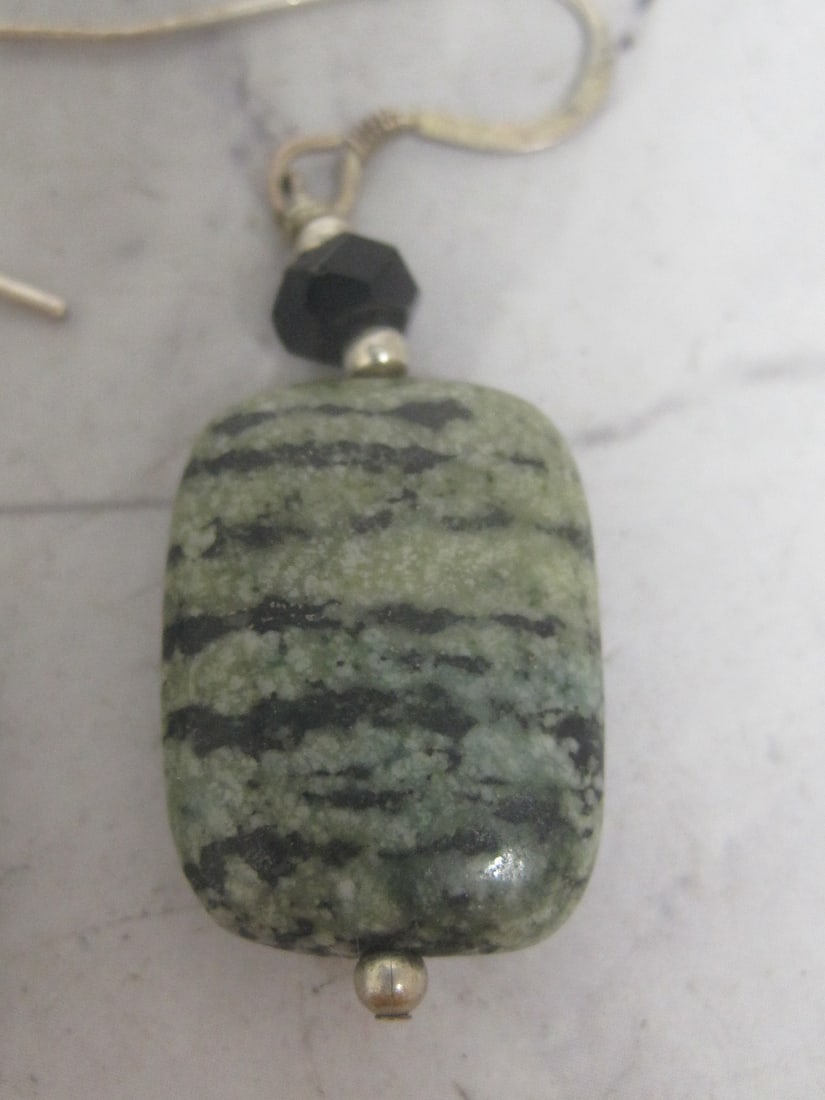 Sterling Silver Jasper Earrings - 3
