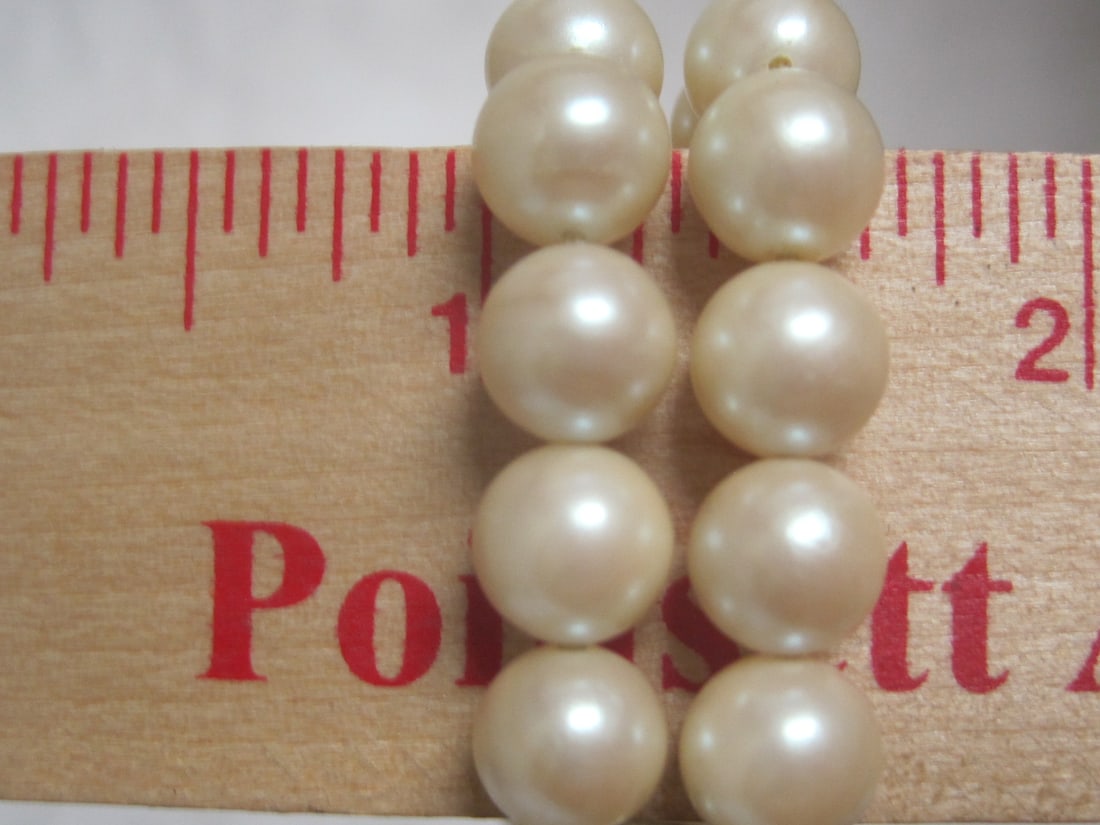 8" Double Strand Pearl Bracelet with Silver Clasp - 5