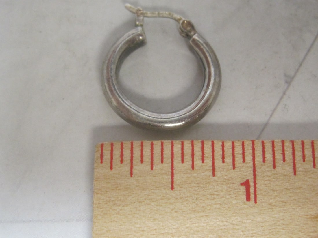 Sterling Silver Hoop Earrings - 3