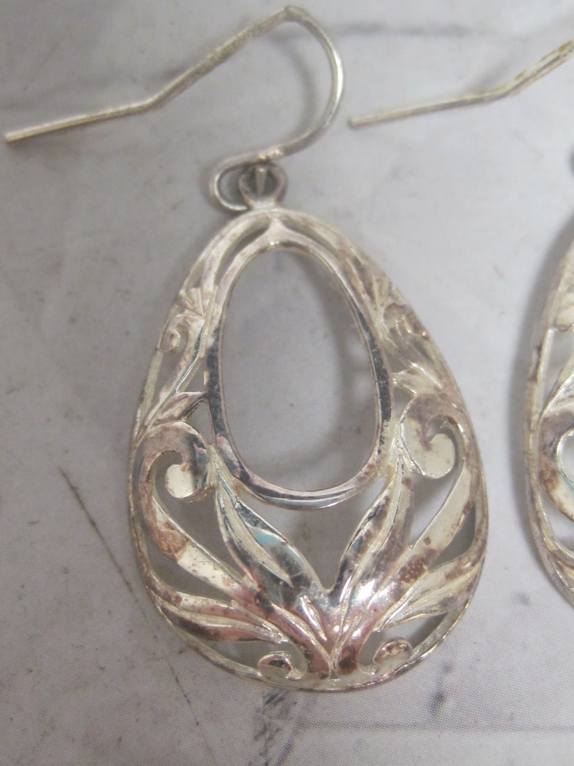 Sterling Silver Filigree Earrings - 2