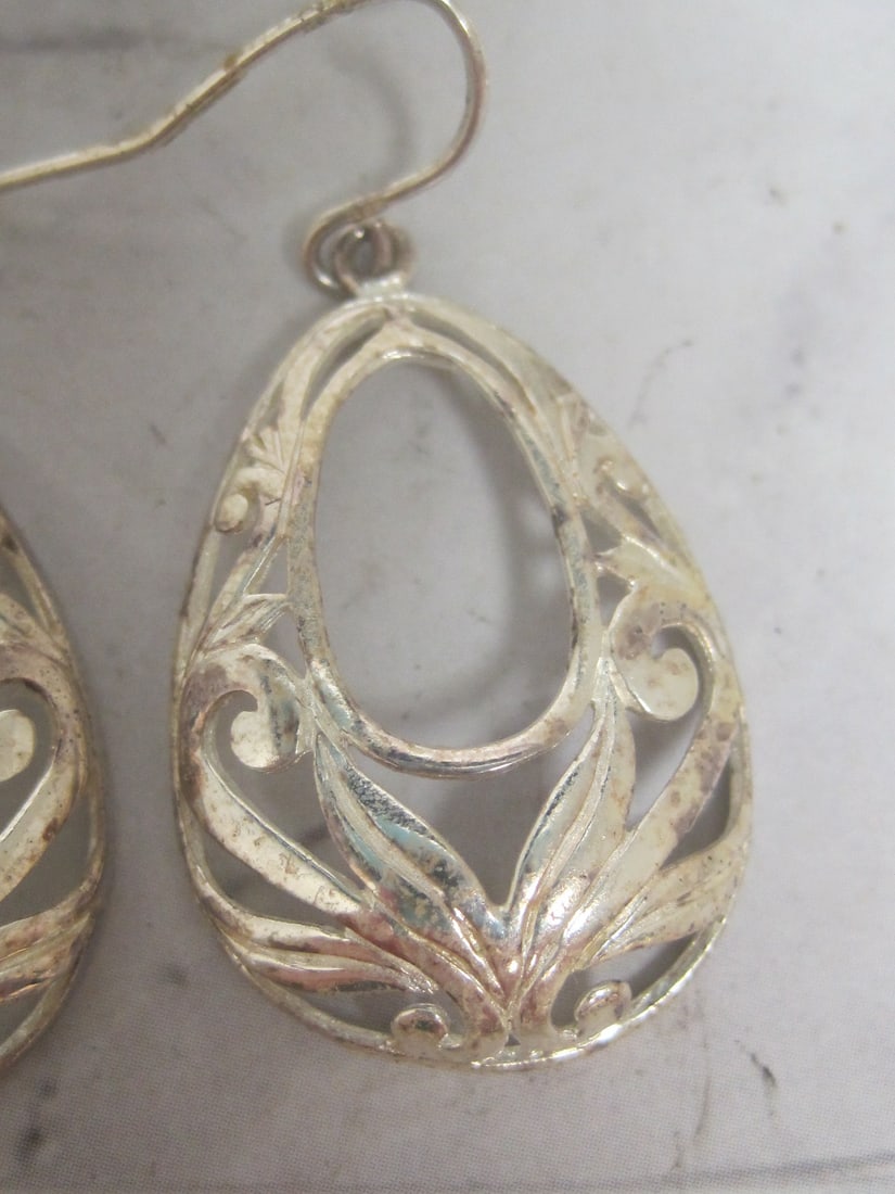 Sterling Silver Filigree Earrings - 3