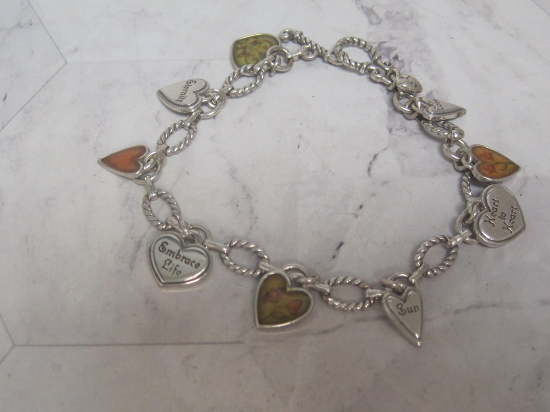 8" Brighton Piccadilly Heart Charm Bracelet: .