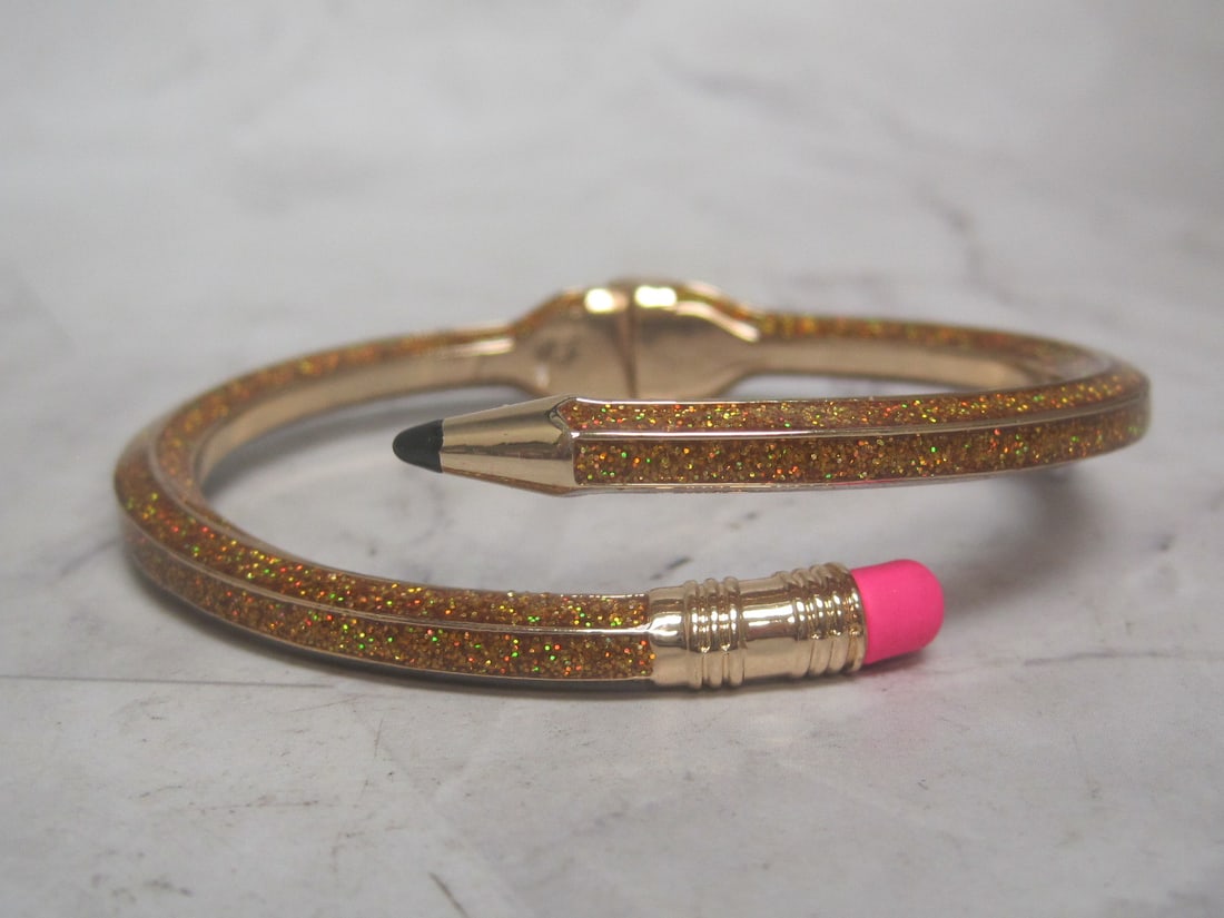 Betsey Johnson Booksmark Pencil Bangle Bracelet: .