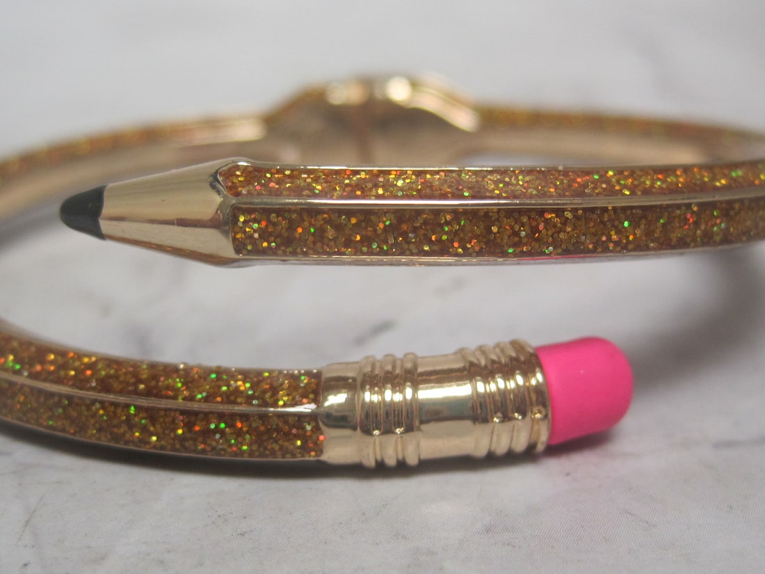 Betsey Johnson Booksmark Pencil Bangle Bracelet - 2
