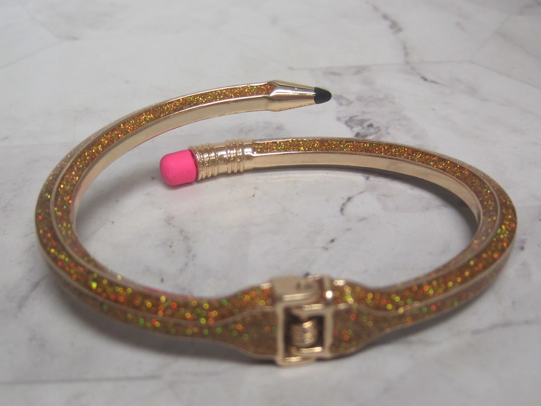 Betsey Johnson Booksmark Pencil Bangle Bracelet - 4