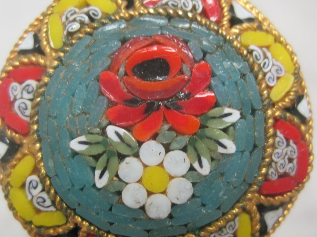 Italian Micro Mosaic Floral Ring - 2