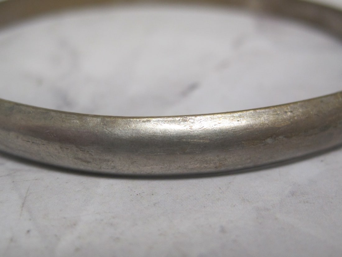 Mexican Silver Bangle Bracelet - 2