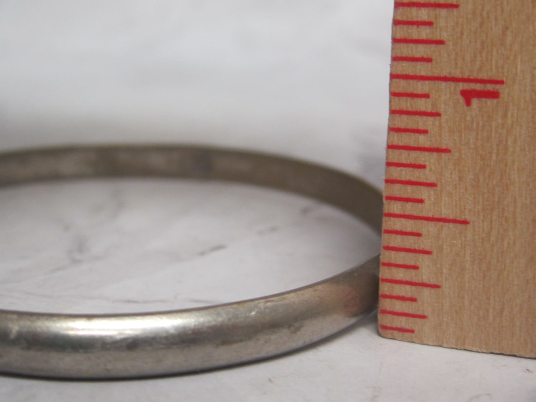 Mexican Silver Bangle Bracelet - 5