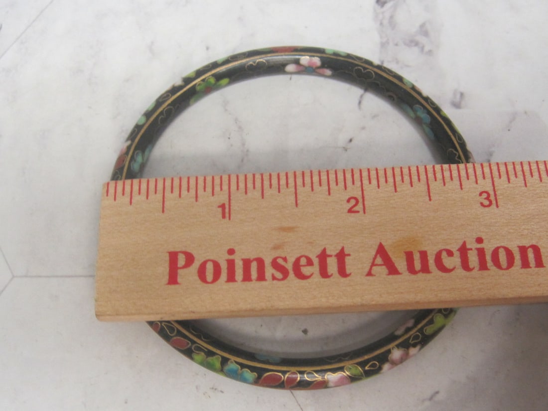 Chinese Cloisonne Enamel Bangle Bracelet - 5