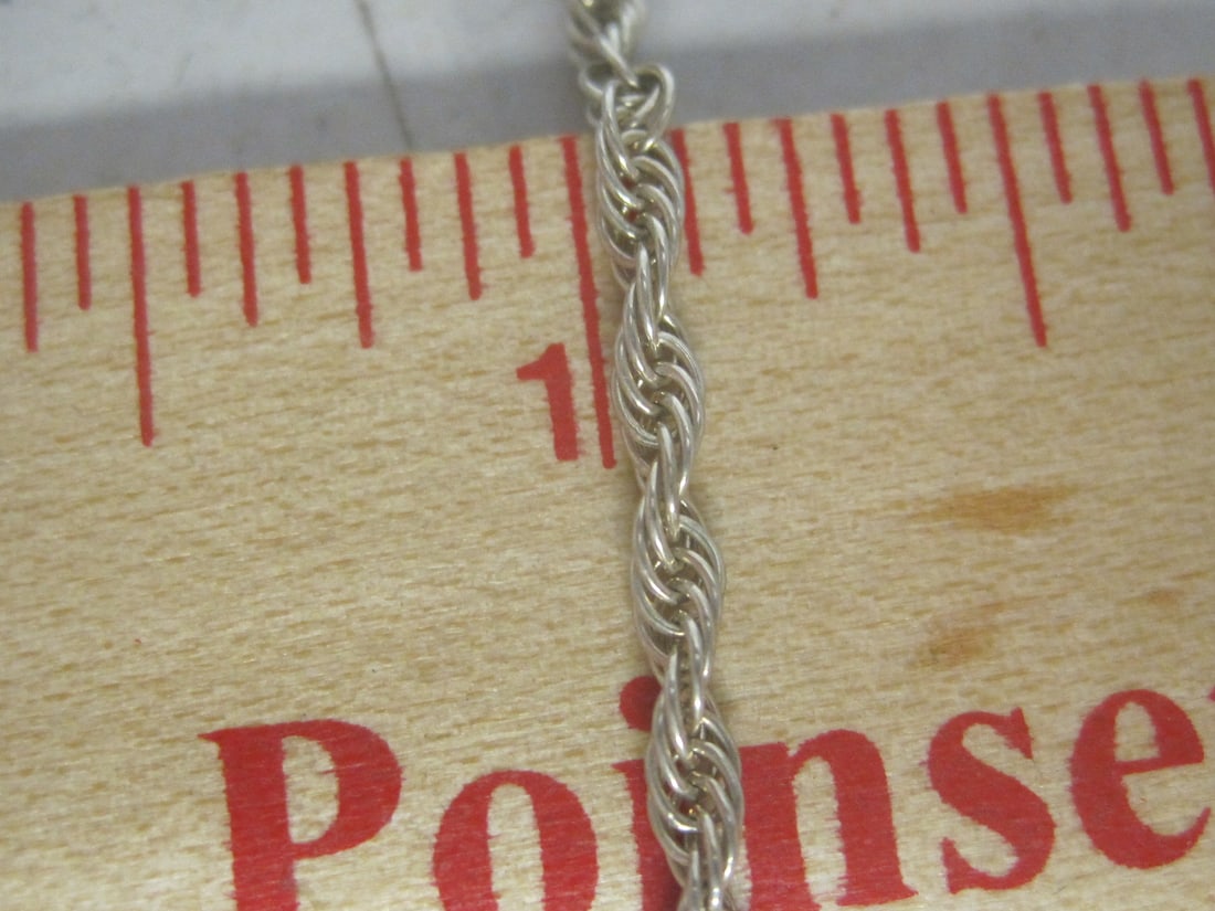 7 1/2" Sterling Silver Rope Bracelet - 3