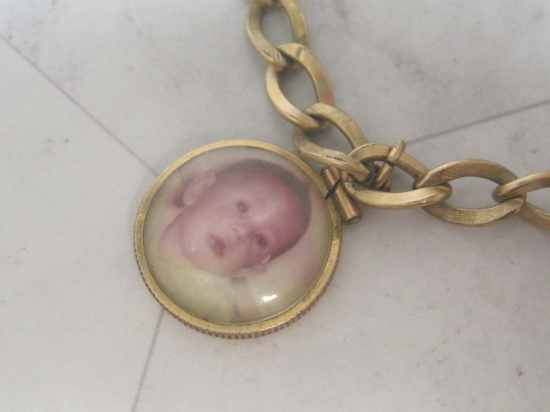 7" Vintage Gold-Filled Charm Bracelet with Charms - 4