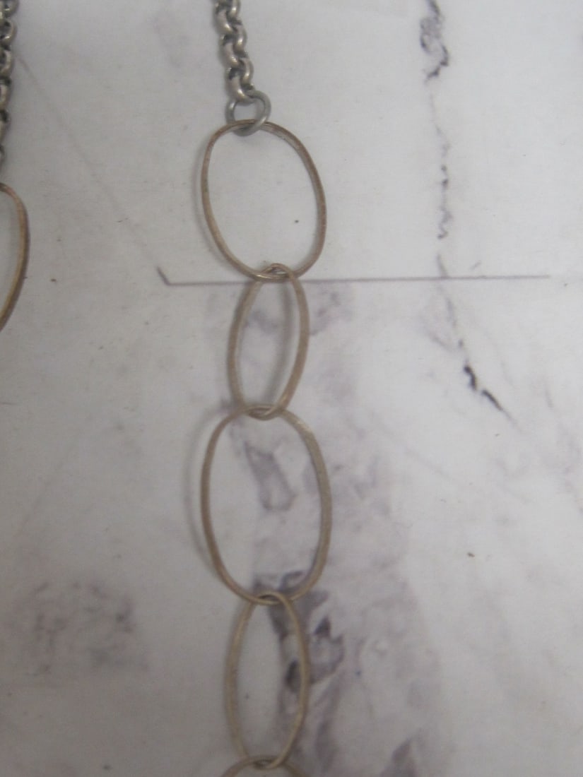 20" Sterling Silver Beaded Link Necklace - 4