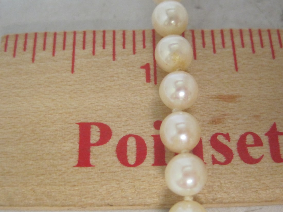 24" Pearl Necklace with 14k Gold Clasp - 4