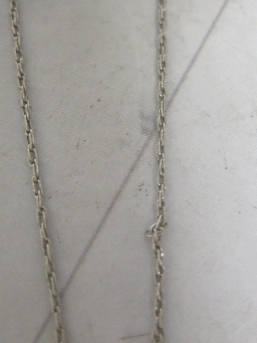 Sterling Silver CZ Pendant on 22" Sterling Silver Chain - 3