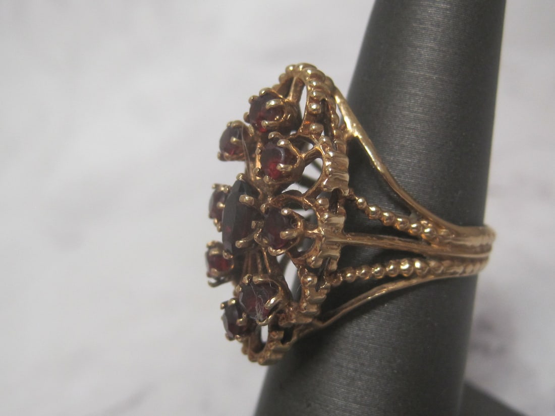 14k Gold Garnet Ring - 2