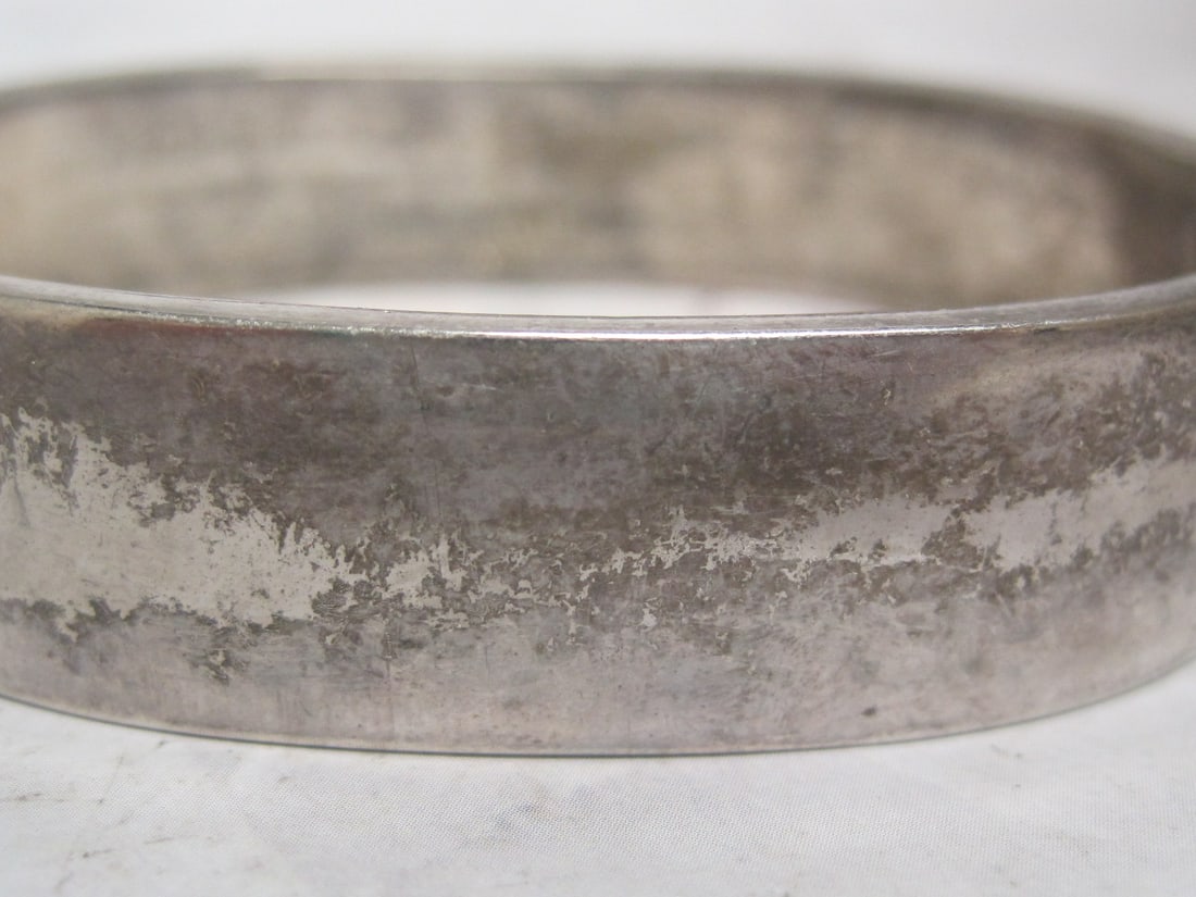 Sterling Silver Hinged Bangle Bracelet - 2