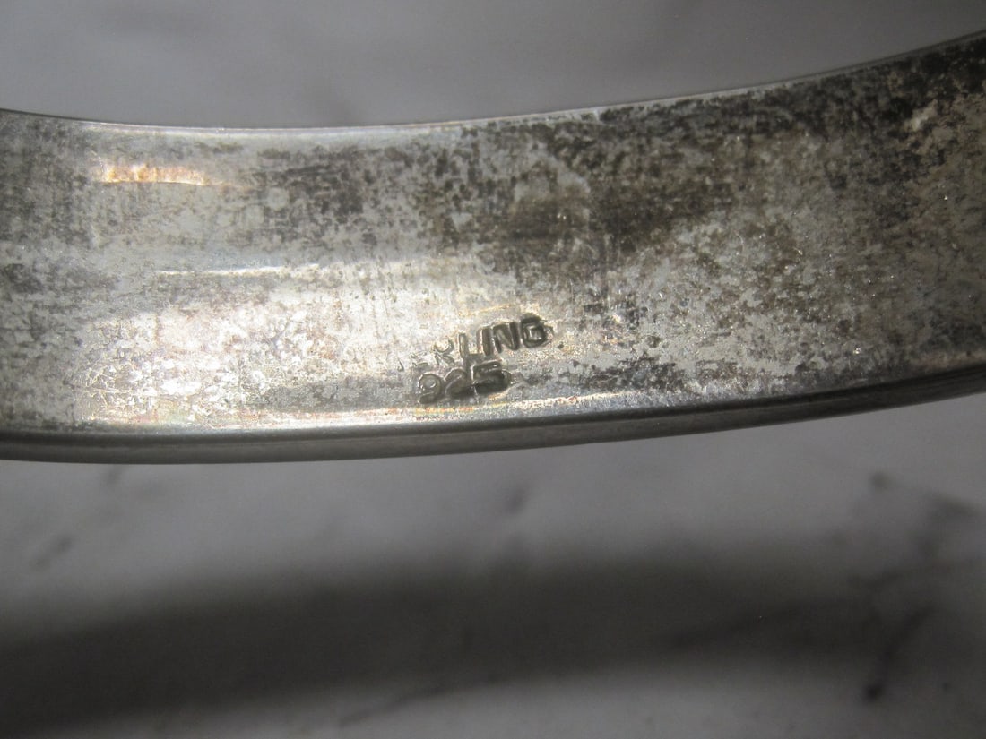 Sterling Silver Hinged Bangle Bracelet - 3