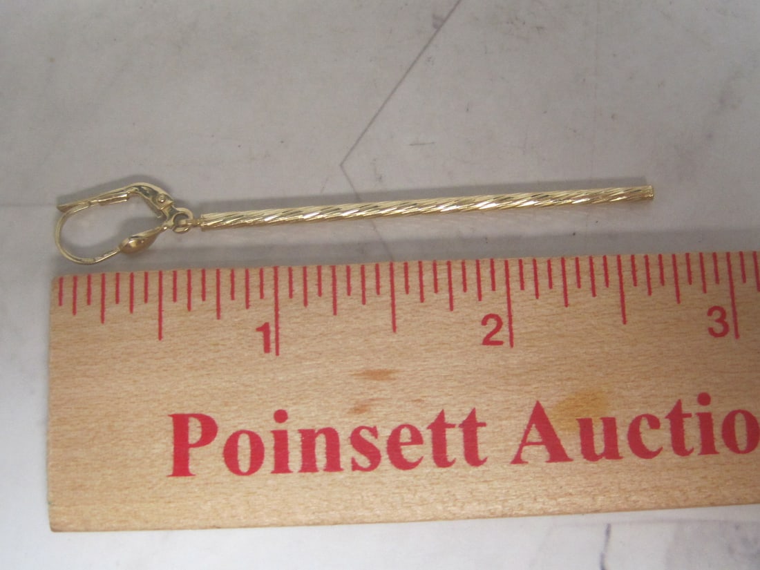 10k Gold Bar Earrings - 3