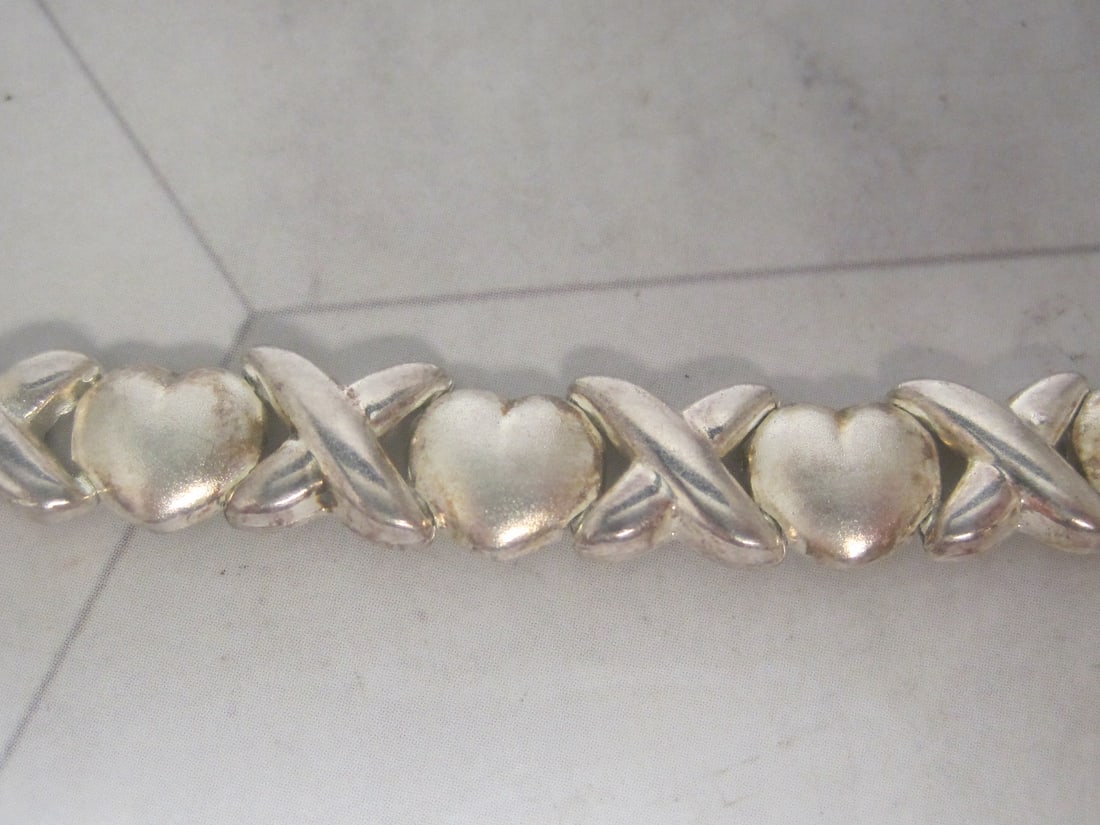 7 1/2" Sterling Silver "XOX" Bracelet - 2