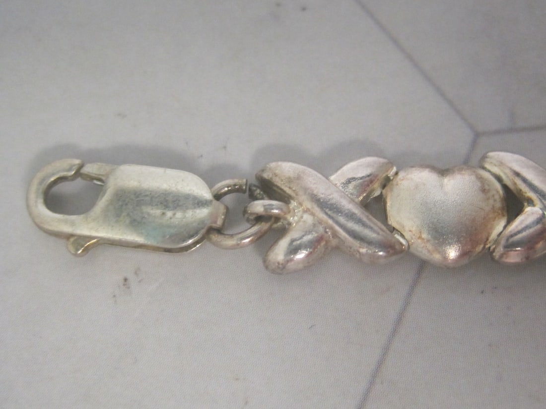 7 1/2" Sterling Silver "XOX" Bracelet - 3