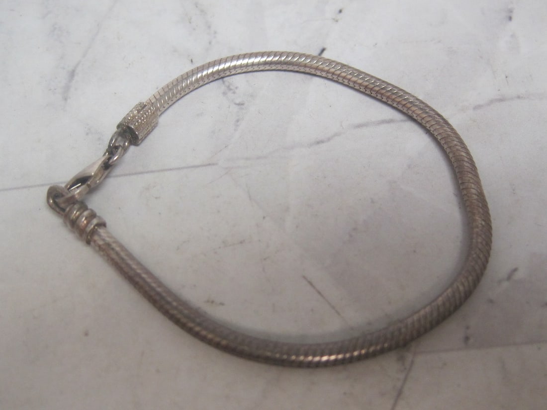 6 1/2" Sterling Silver Snake Bracelet (1 of 3)