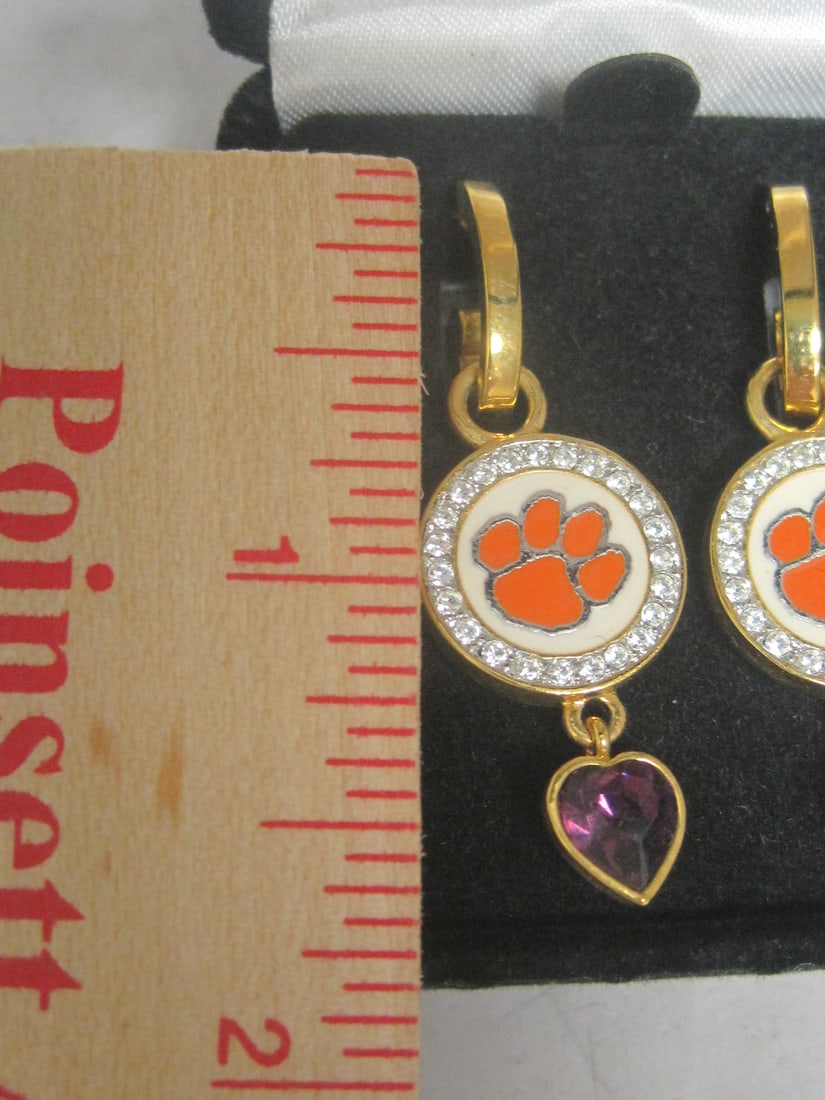 Danbury Mint Clemson University Gold-Tone Earrings - 4