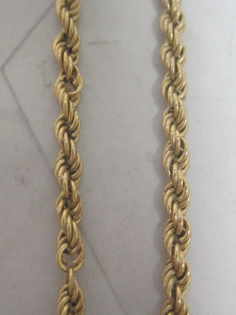 24" 14k Gold Rope Chain - 2
