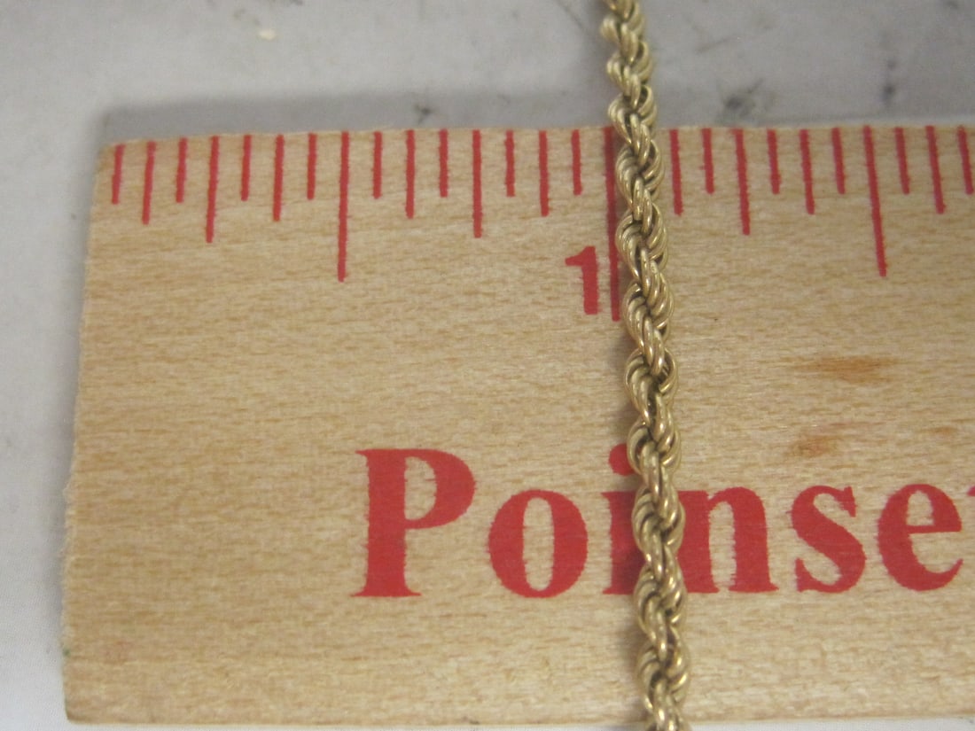 24" 14k Gold Rope Chain - 4