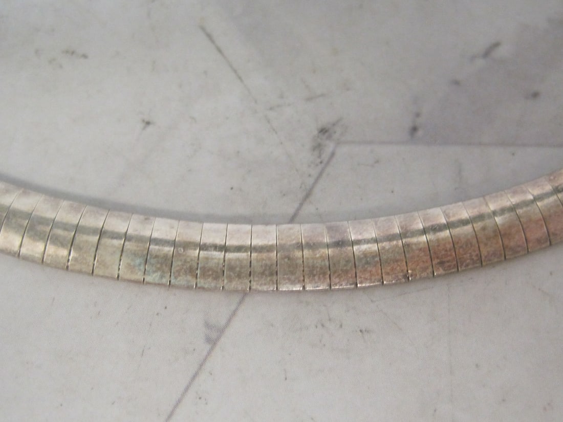 18" Sterling Silver Omega Necklace - 2