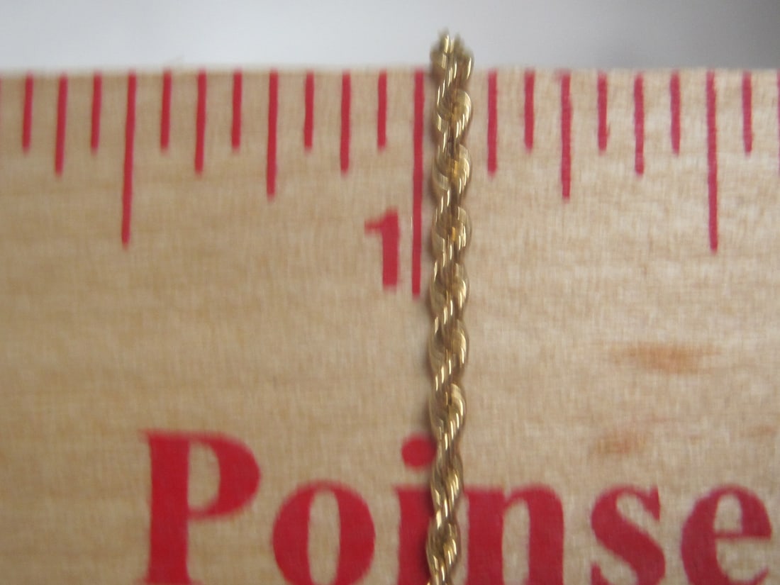 7" 14k Gold Rope Bracelet - 5
