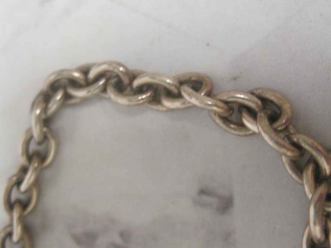 7" Sterling Silver Bracelet with "C" Locket & Toggle Clasp - 3