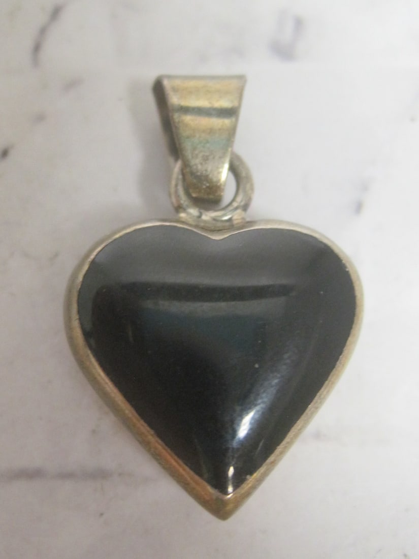 Sterling Silver Reversible Heart Pendant - 2