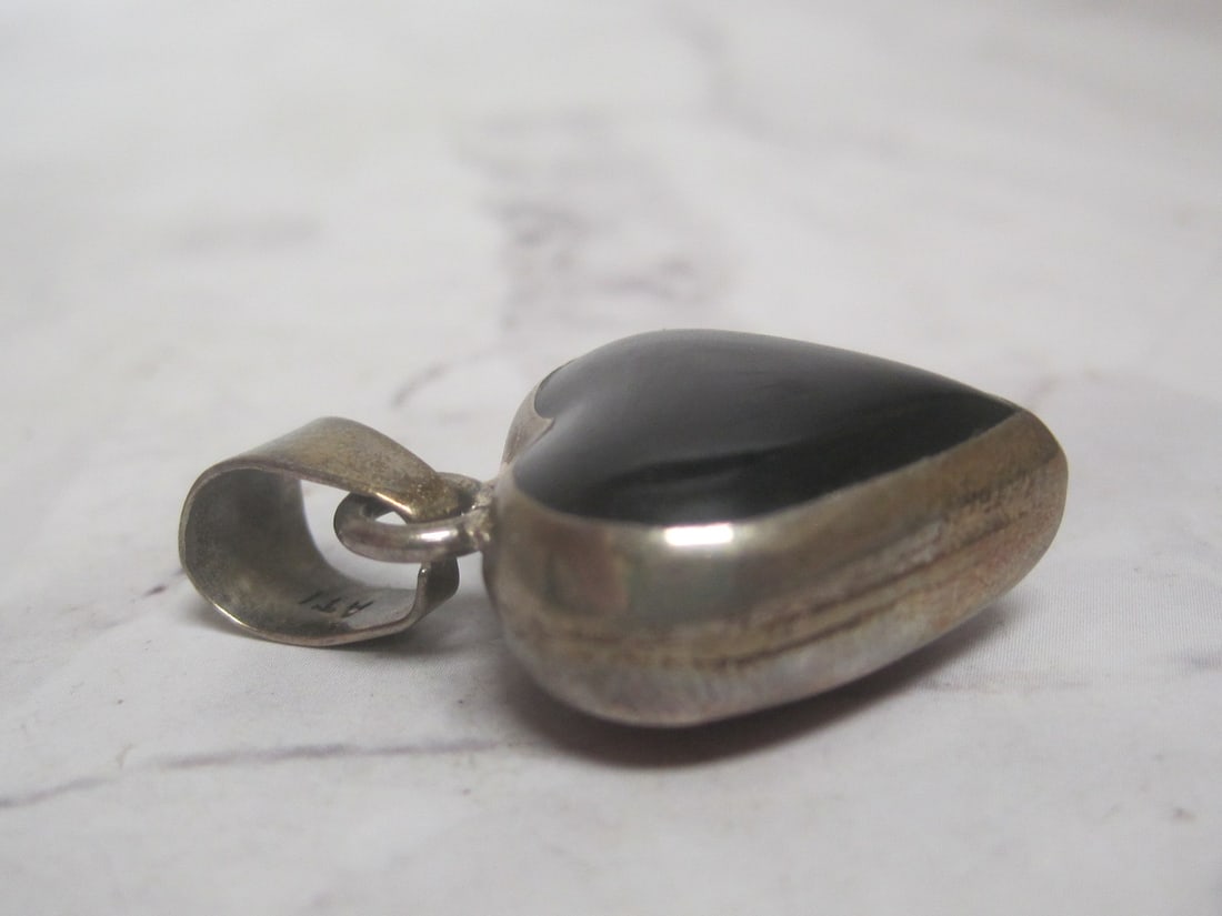 Sterling Silver Reversible Heart Pendant - 3