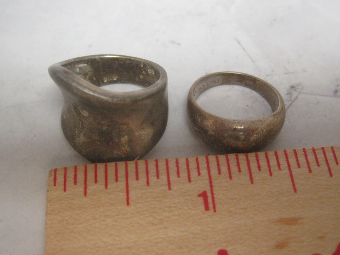 Lot of 2 Sterling Silver Rings - 3