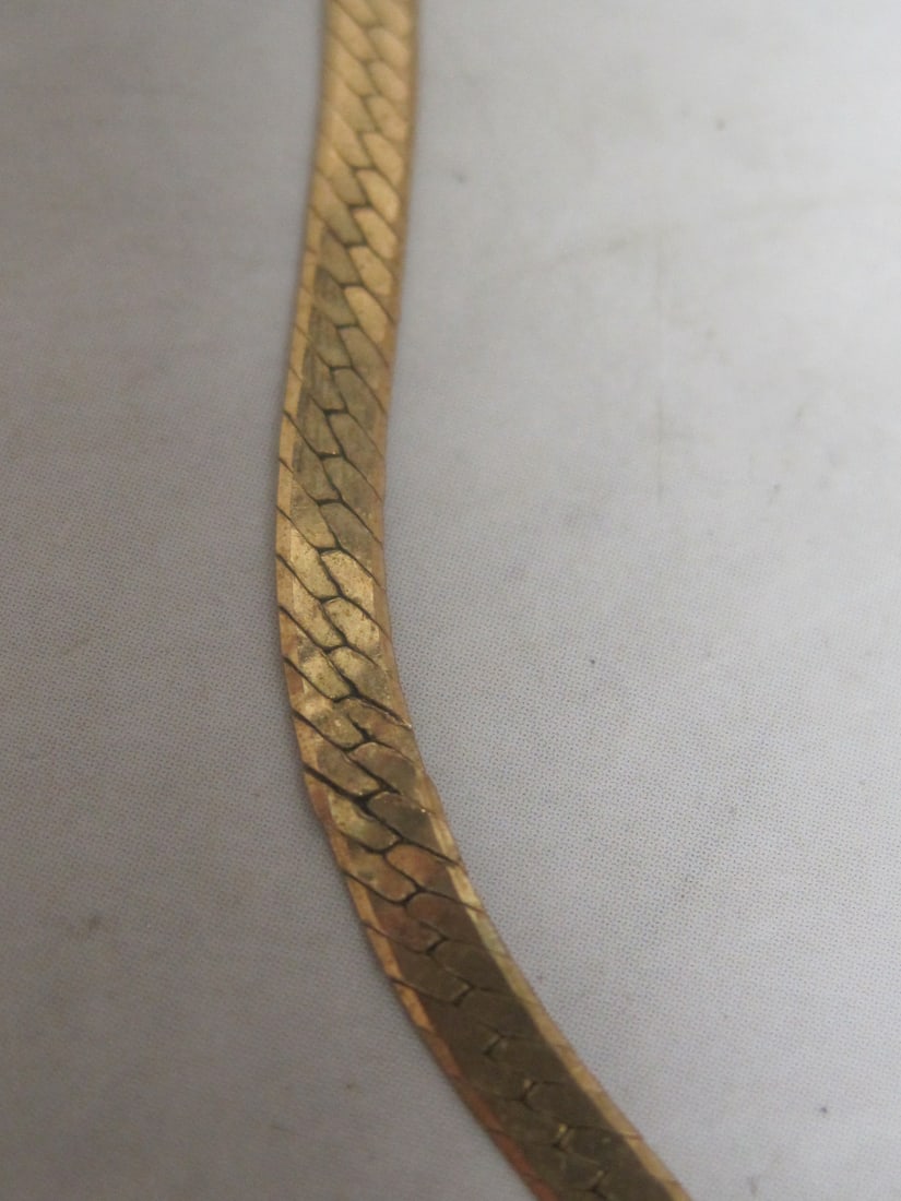 20" 14k Gold Herringbone Necklace - 2