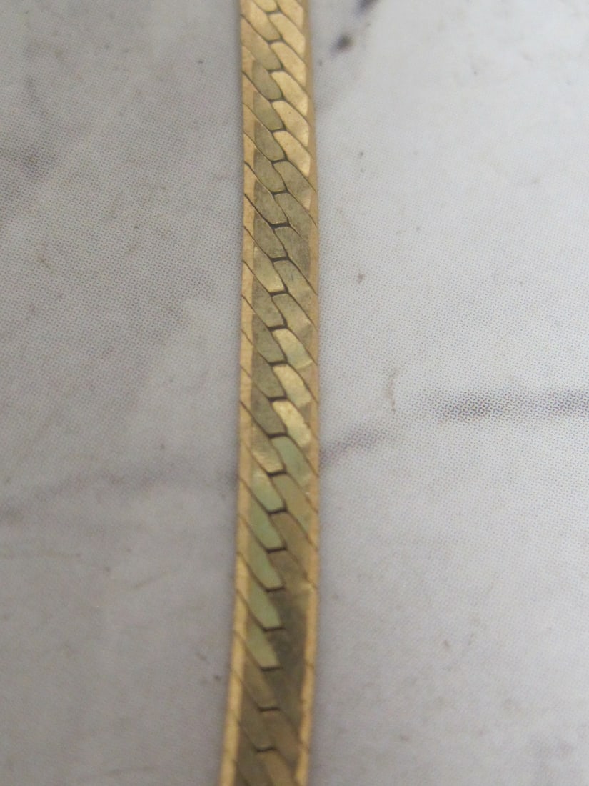 20" 14k Gold Herringbone Necklace - 3