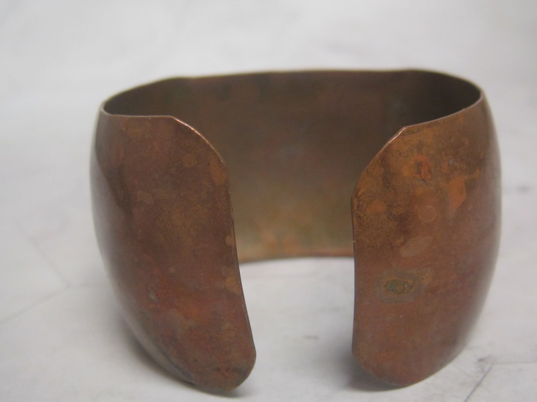 Bronze, Brass, & Mother of Pearl Cuff Bracelet - 3