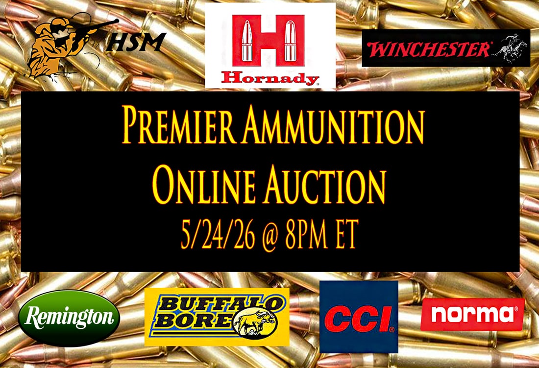 Auction Information: Auction will begin to end on SUNDAY, May 24th at 8PM ET at 3 lots per minute with a 5-Minute extension on the item the bid is placed on. Estimated time the auction will be completely done is 9:30PM
