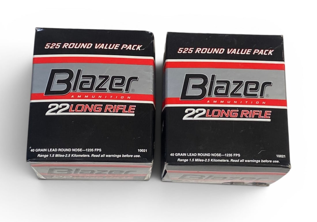 NIB 1050rds. of .22 LR 40gr. LRN Blazer Ammunition: See photo(s)