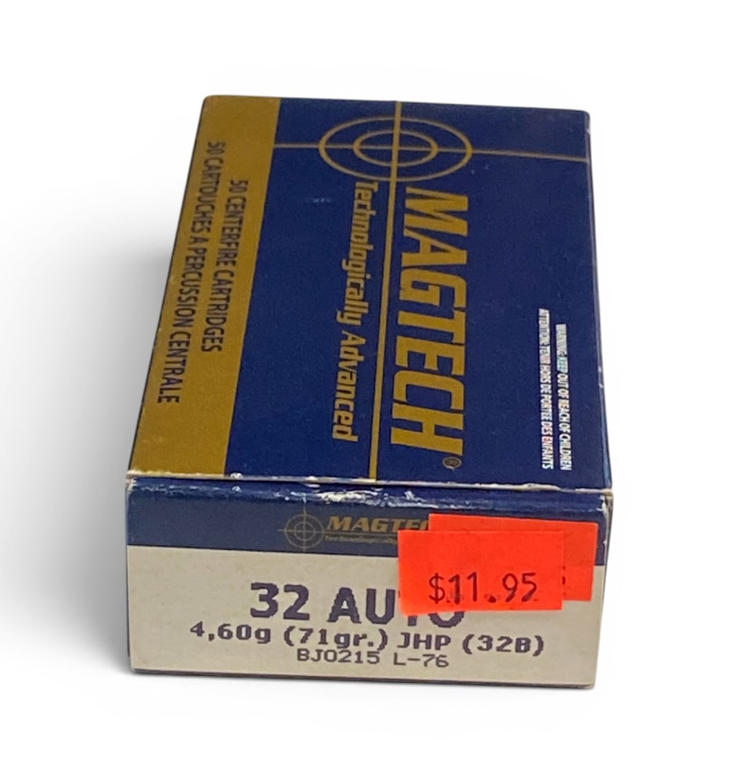 NIB 43rds. of .32 AUTO 71gr. JHP Magtech Ammunition and 7rds. Other .32 AUTO Ammunition (1 of 3)