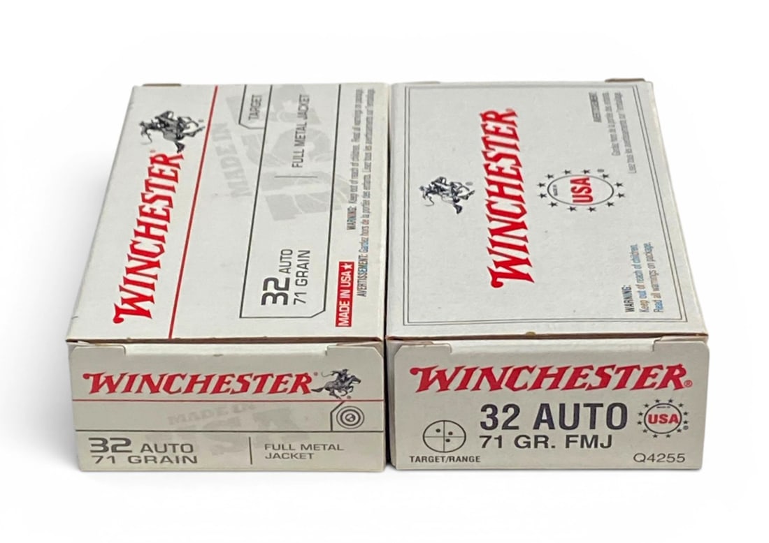 NIB 100rds. of .32 AUTO 71gr. FMJ Winchester Ammunition: See photo(s)